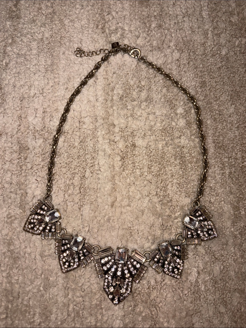 Banana Republic Gold-Tone Crystal Fan Collar Necklace